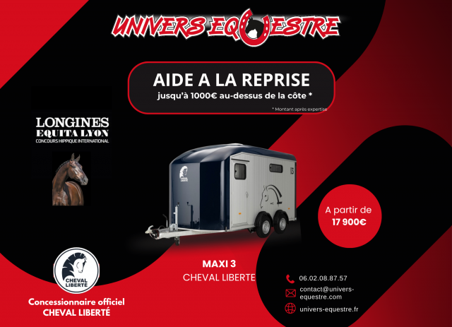 MAXI 3 VAN CHEVAL LIBERTE 3 PLACES - PROMOTION 