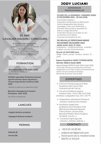 Recherche cavalier maison / concours