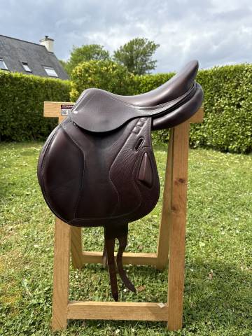 Selle jump'in monoquartier cross doublé veau