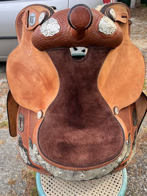 Selle western silver horse en cuir – neuve – taille 16
