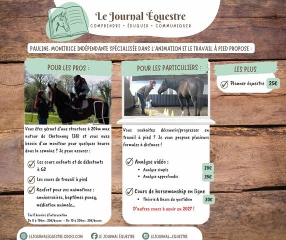 Monitrice equitation indépendante