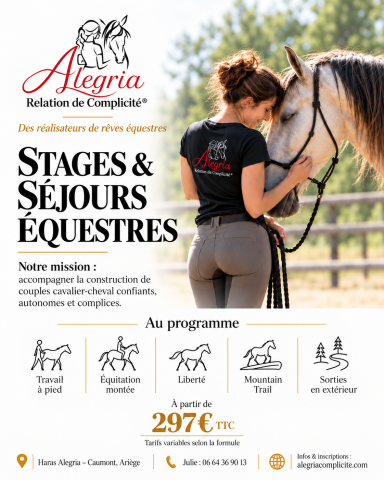 Stages et séjours équestres au haras alegria – réalisez
