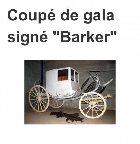 Pièce royale – rare coupé de gala barker london