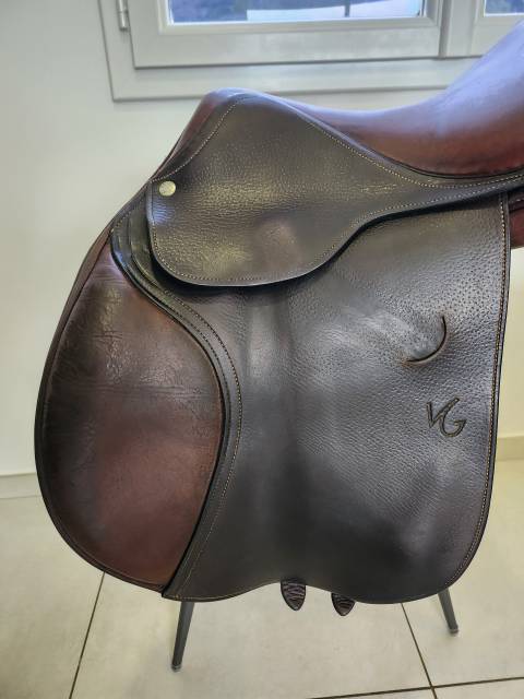Selle mixte cuir 17.5 pouces vincent gaffet 