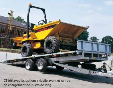 Plateau basculant - ifor williams - ct 166 - 3t5