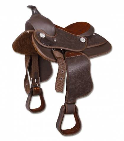 Selle western synthétique marron 16 pouces waldhausen
