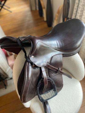 Selle voltaire design - modèle stuttgart-chocolat