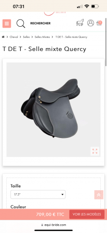 Selle tdet mixte 17.5