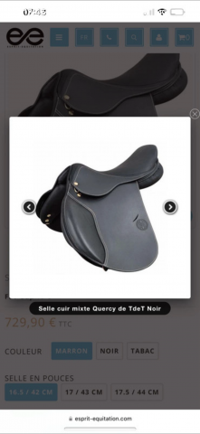 Selle tdet 17,5 neuve