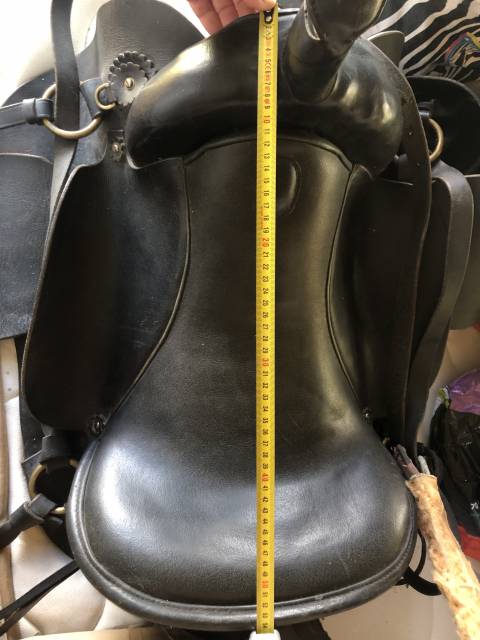 Selle randonnée en cuir + tapis