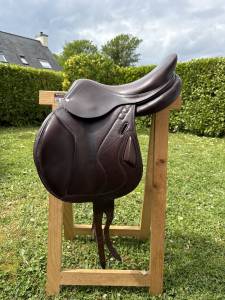 Selle jump'in monoquartier cross doublé veau