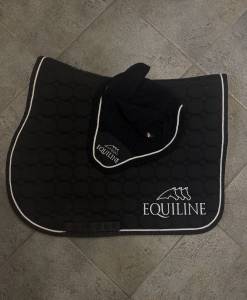 Equiline octagon jumping saddle pad & fly bonnet set
