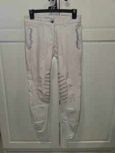 Animo swarovski crystal competition breeches – white