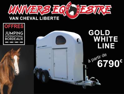 Trailer cheval liberté gold one white line 1,5 cavalli 2023 nuovo