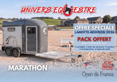 Van marathon cheval liberte porte caleche
