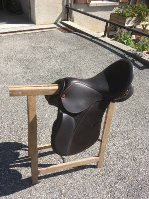 Selle mixte cuir chocolat taille 17