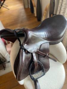 Selle voltaire design - modèle stuttgart-chocolat