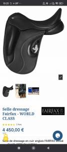 Selle de dressage fairfax wolrdclass 17'