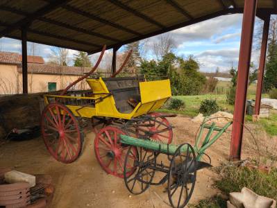 Vend charette jaune 