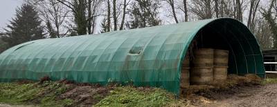 Tunnel stockage agricole 9m x 18m 4m de haut