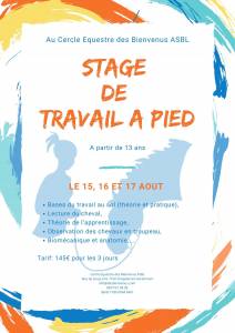 Stage Travail à Pied