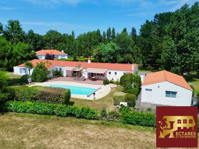 Maison soullans 7 pièce(s) 188 m2, 2,8 hectares et étang