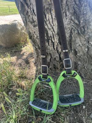 Flex-on de saut + étrivières cuir souple