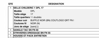 Sella da dressage childeric 17