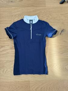 Polo d’équitation animo – bleu marine – taille xs/s – e