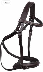 Wonder Care Leather Crossover Bitless Bridle with reins