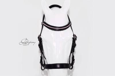 Frontalera de perlas rosas Lazypony/Pink pearl browband