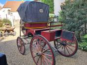 cheval de trait Arabo Percheron attel&eacute; + cal&egrave;che Marath