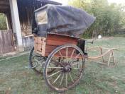 Cal&egrave;che 2 roues ancienne avec freins &agrave; disque