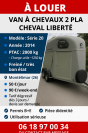 Van cheval libert&eacute; 2 places